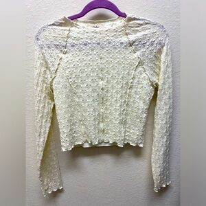 NWOT Boho lace crop top Anthro vibe